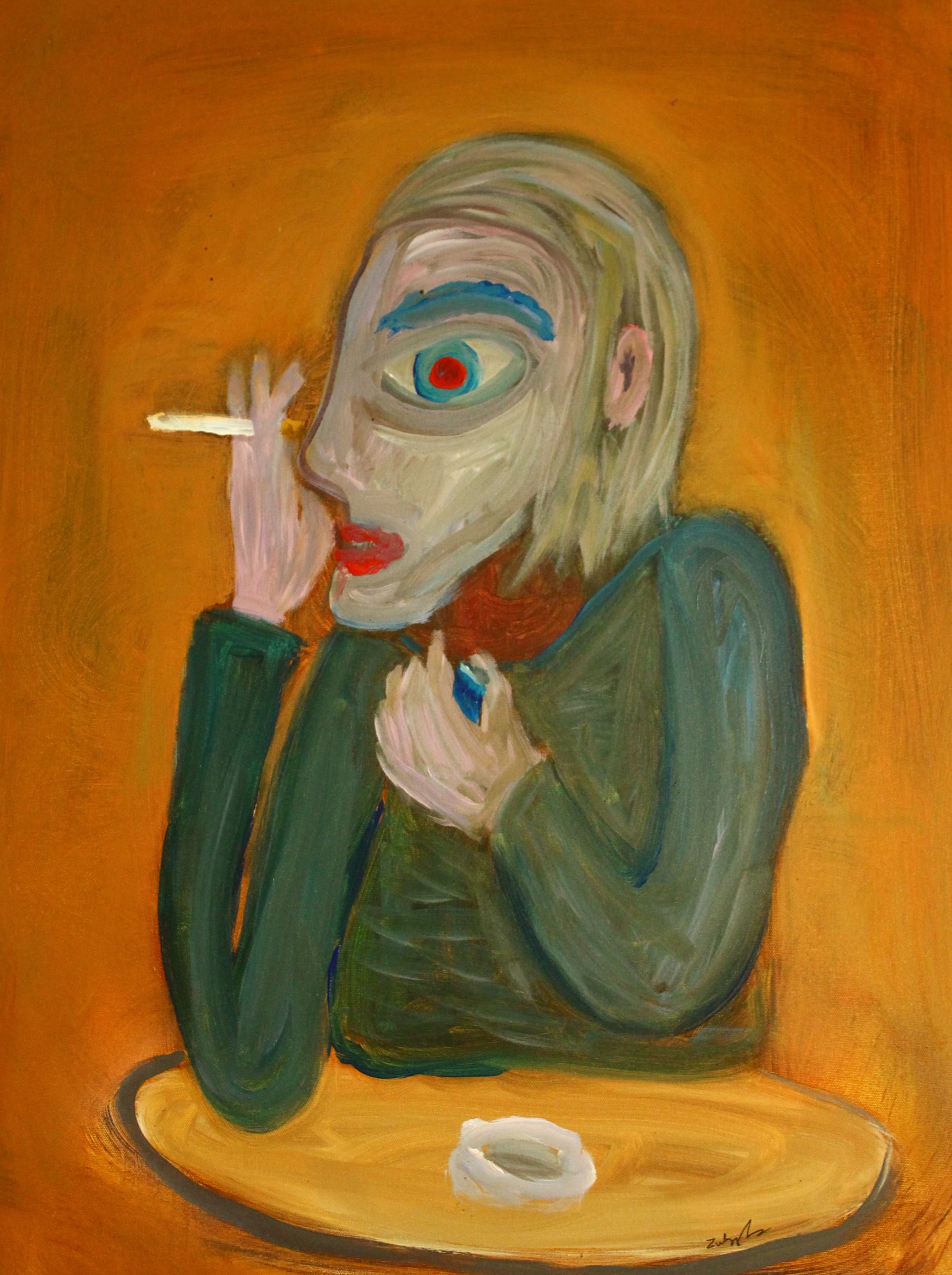 Dernière cigarette, peinture de Zulu